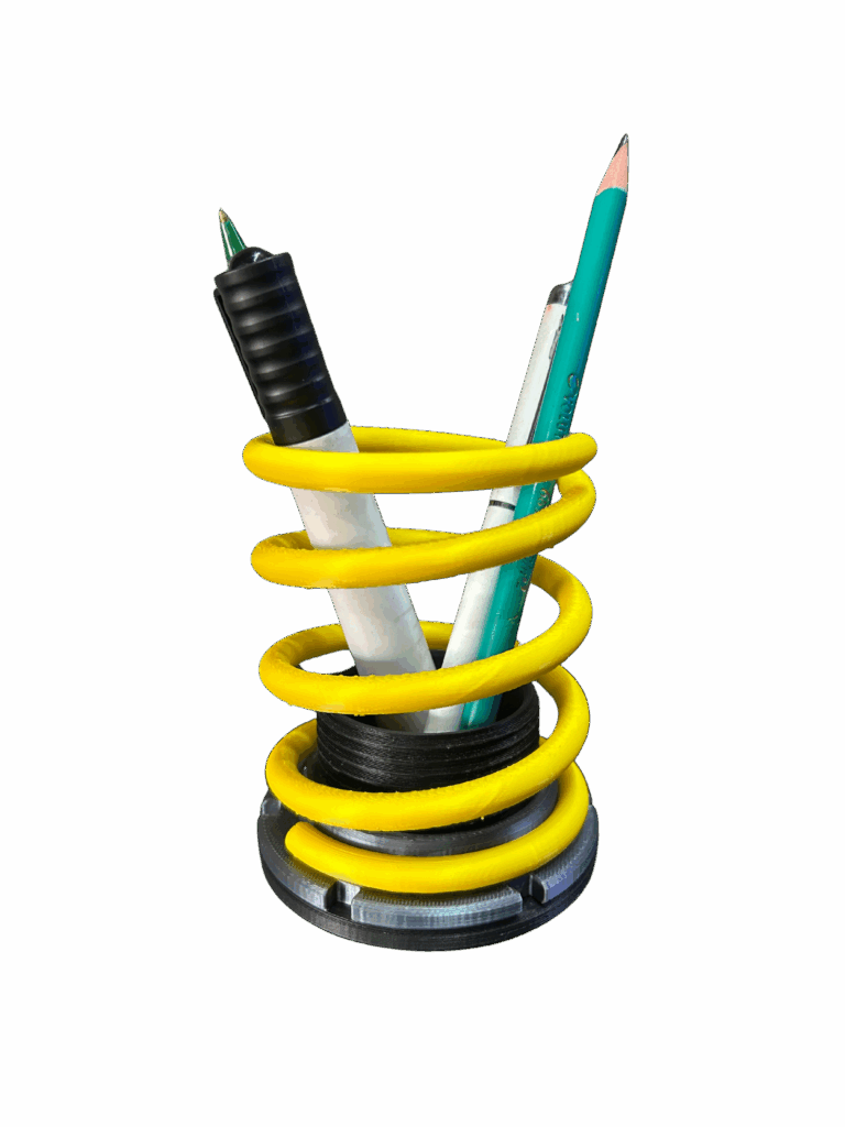 Porta Canetas Mola Coilover Automotivo (amarelo)