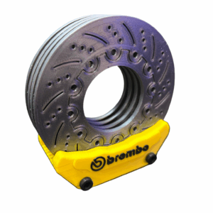 Descanso De Copo Lata Disco E Pinça Brembo Amarelo