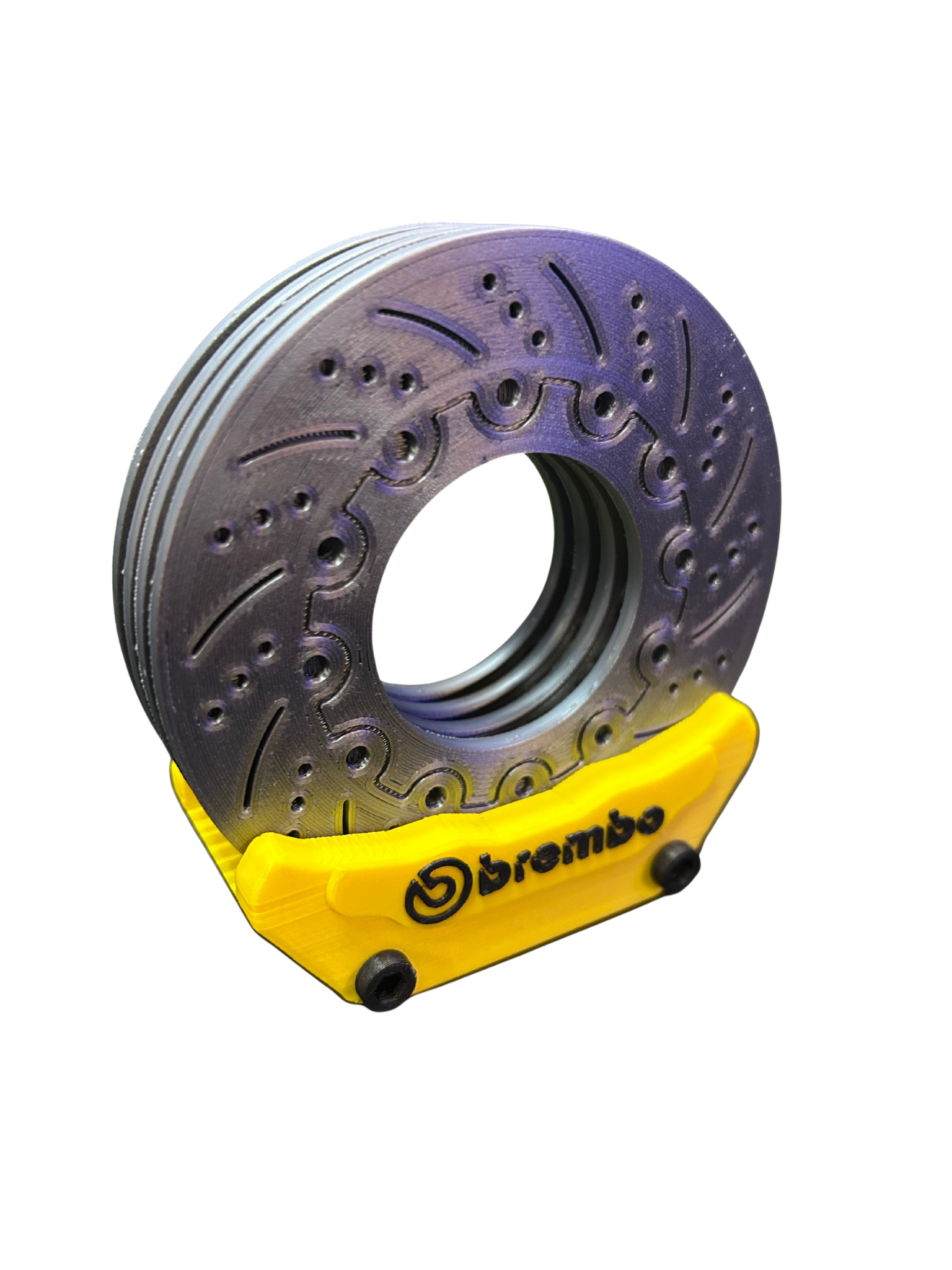 Descanso De Copo Lata Disco E Pinça Brembo Amarelo