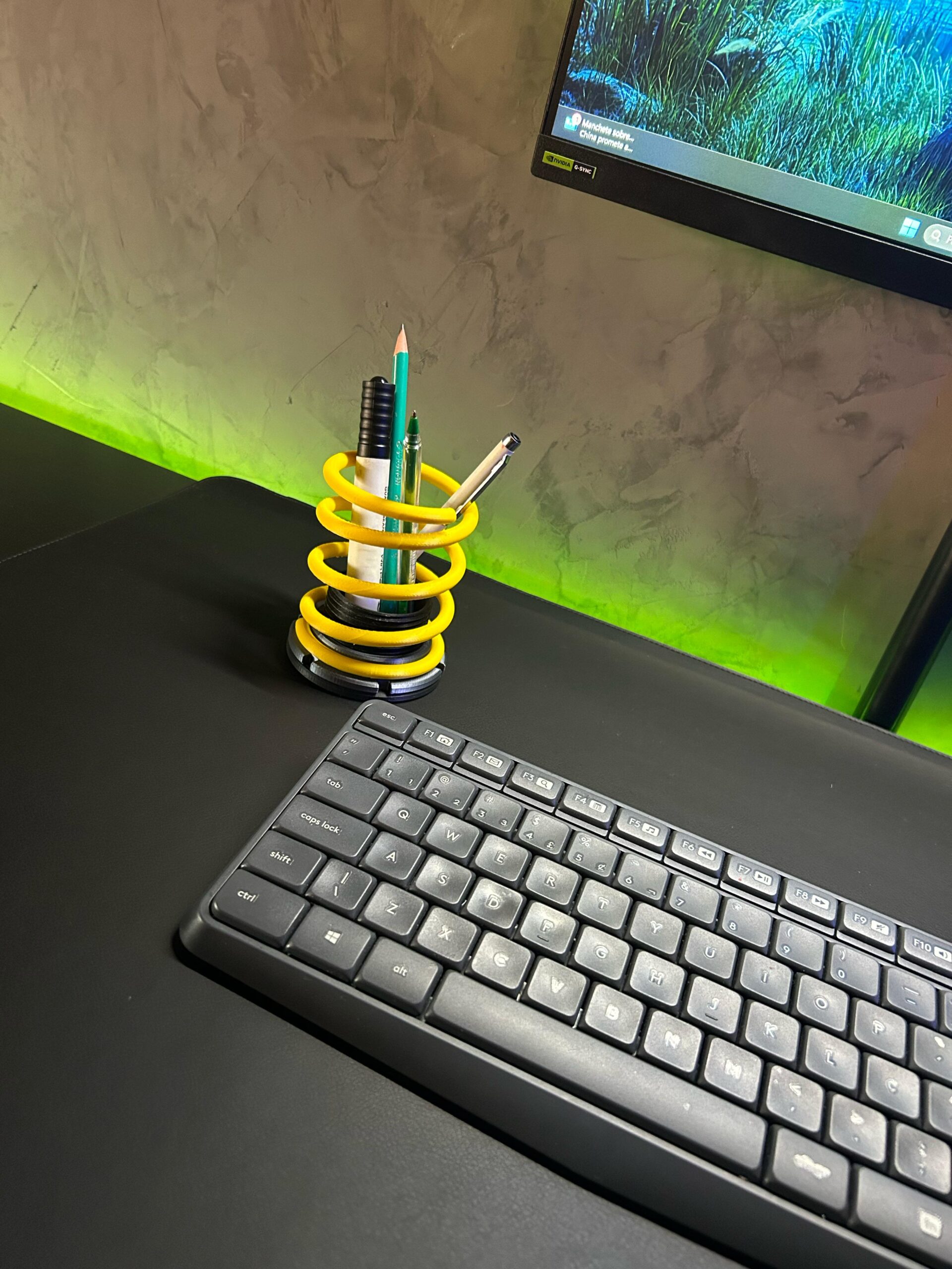 Porta Canetas Mola Coilover Automotivo (amarelo) - Imagem 3