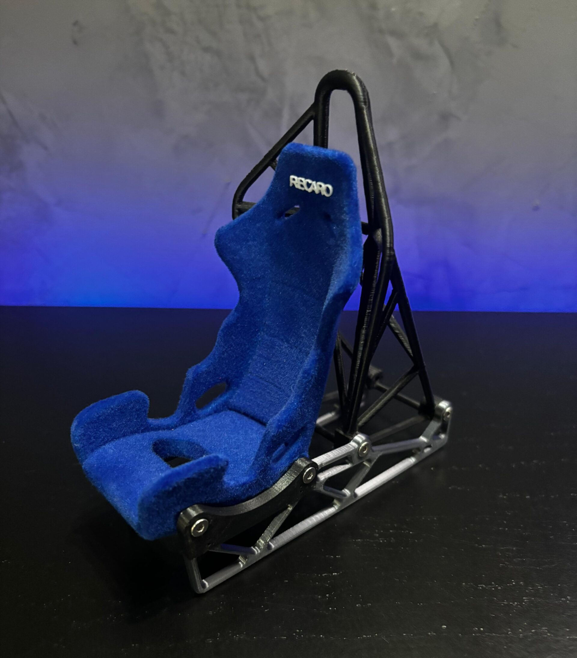 Suporte Para Celular Banco Recaro Azul (Aveludado) - Imagem 2