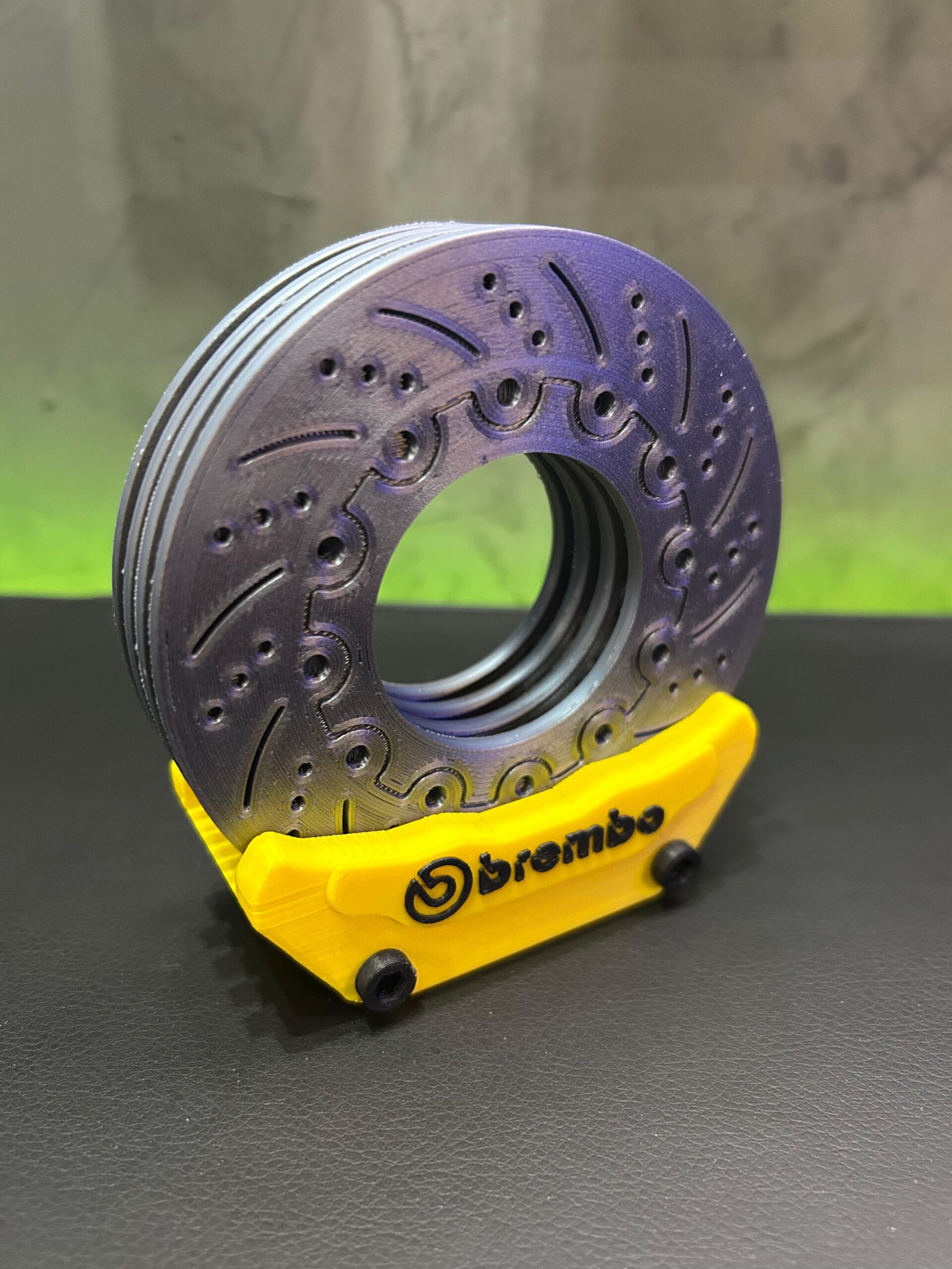 Descanso De Copo Lata Disco E Pinça Brembo Amarelo - Imagem 2